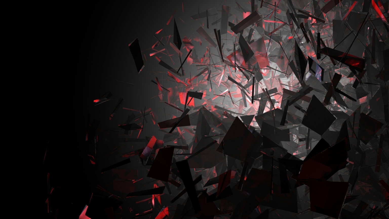 Black and Red Shapes for 1536 x 864 HDTV resolution