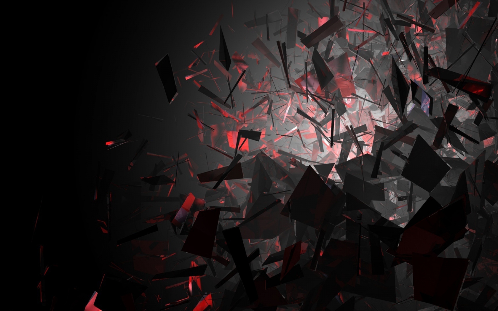 Black and Red Shapes for 1680 x 1050 widescreen resolution