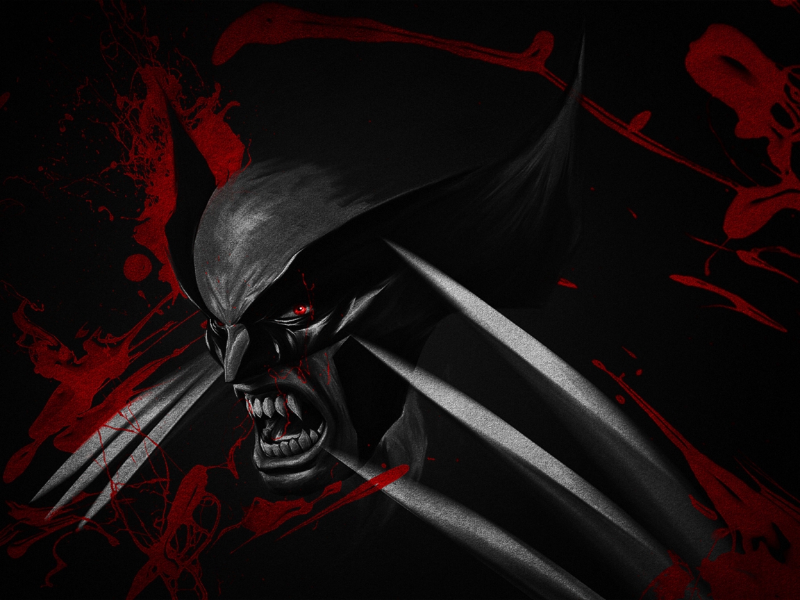 Black and Red Wolverine for 1152 x 864 resolution