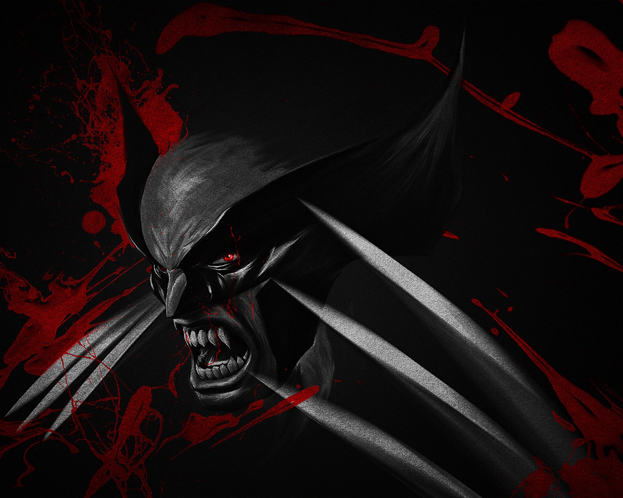 Black and Red Wolverine for 1280 x 1024 resolution
