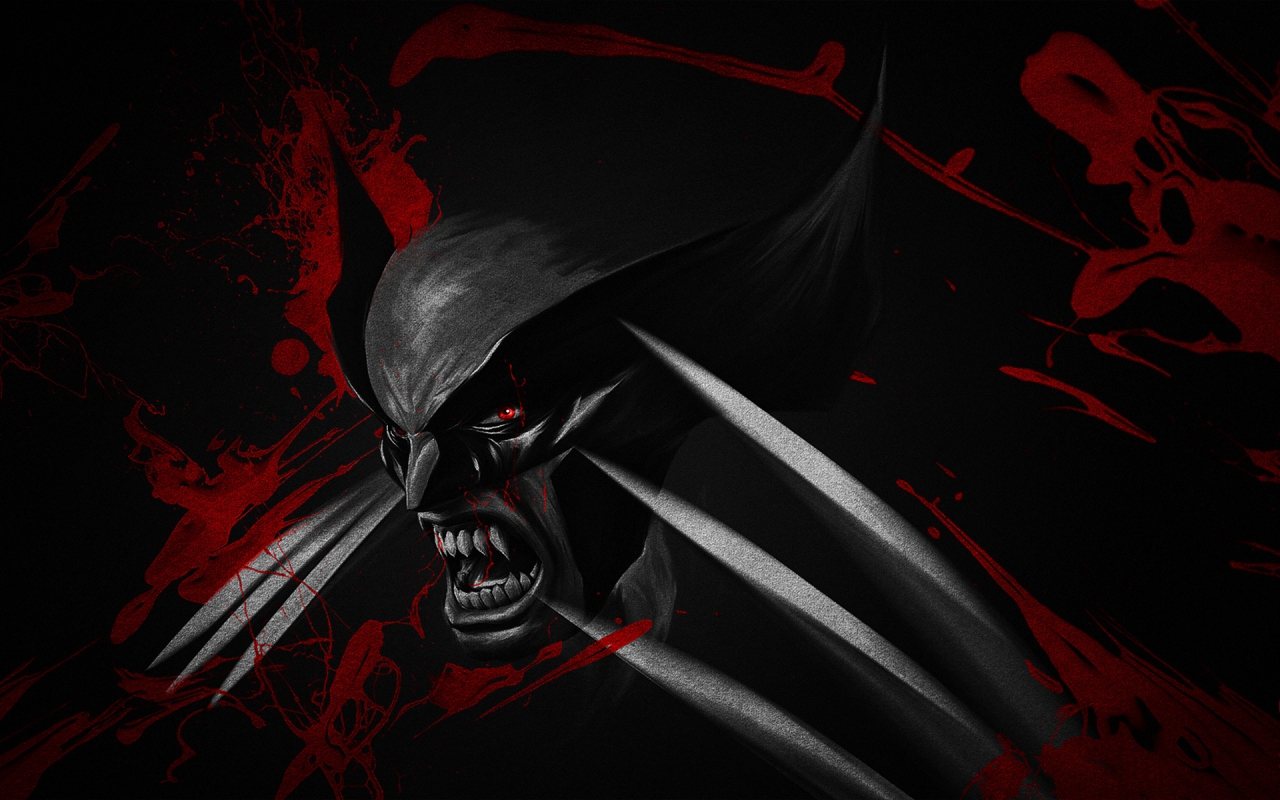 Black and Red Wolverine for 1280 x 800 widescreen resolution