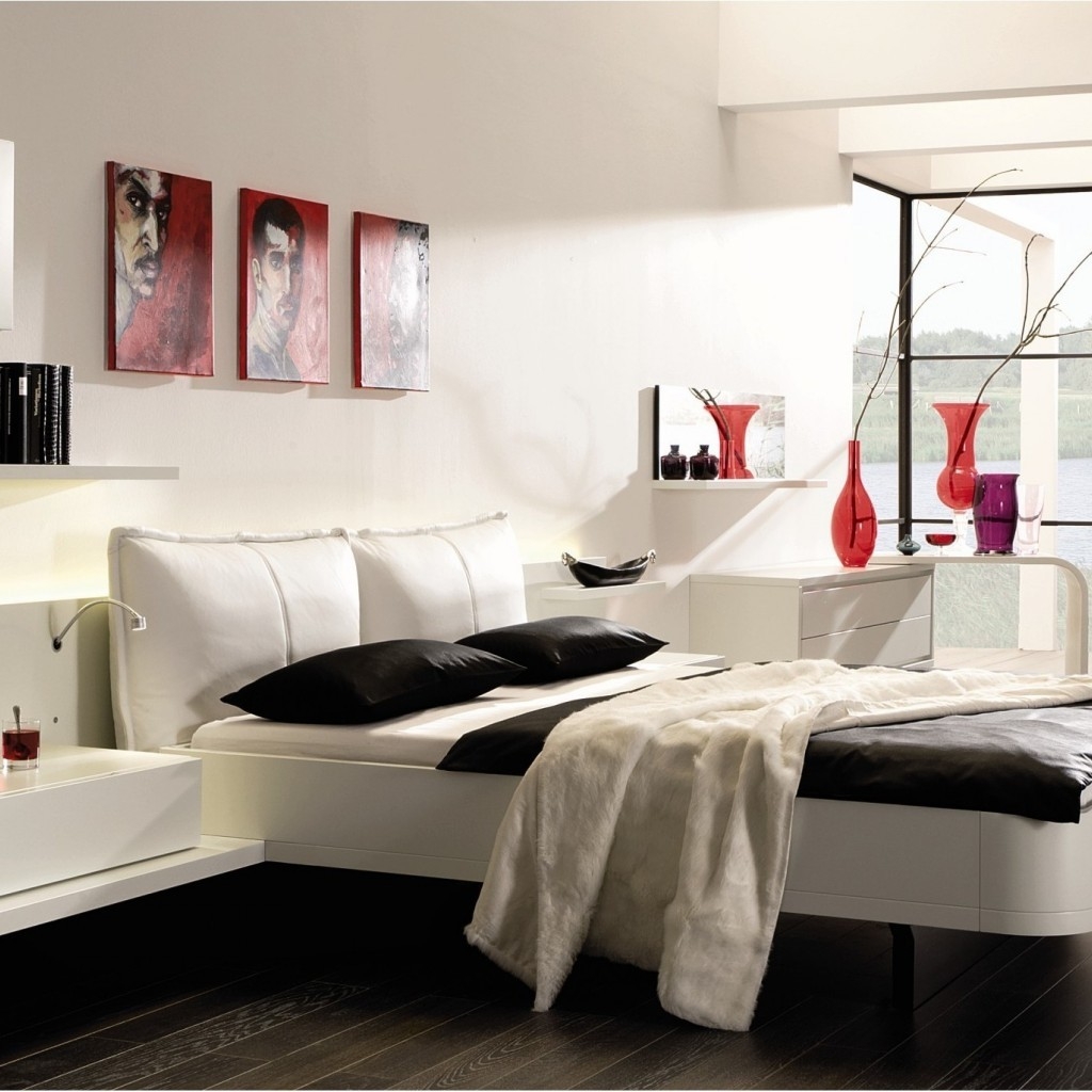 Black and White Bedroom for 1024 x 1024 iPad resolution