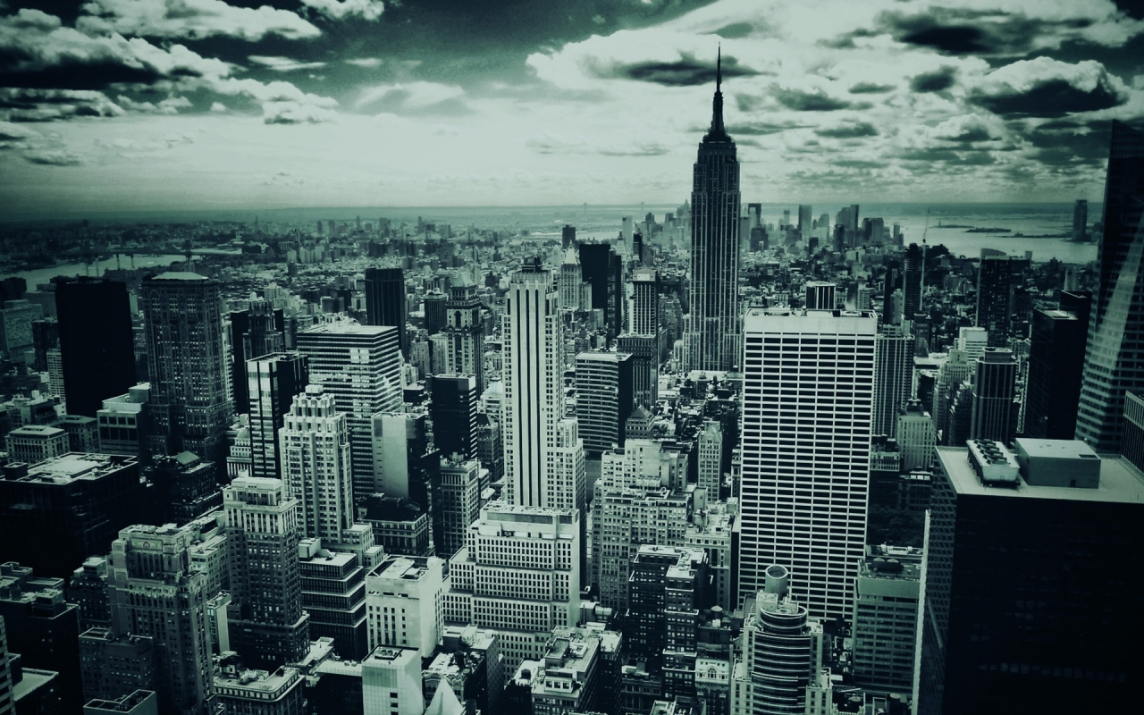 Black and White New York for 1280 x 800 widescreen resolution