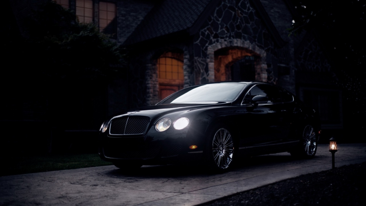 Black Bentley Continental GT for 1280 x 720 HDTV 720p resolution