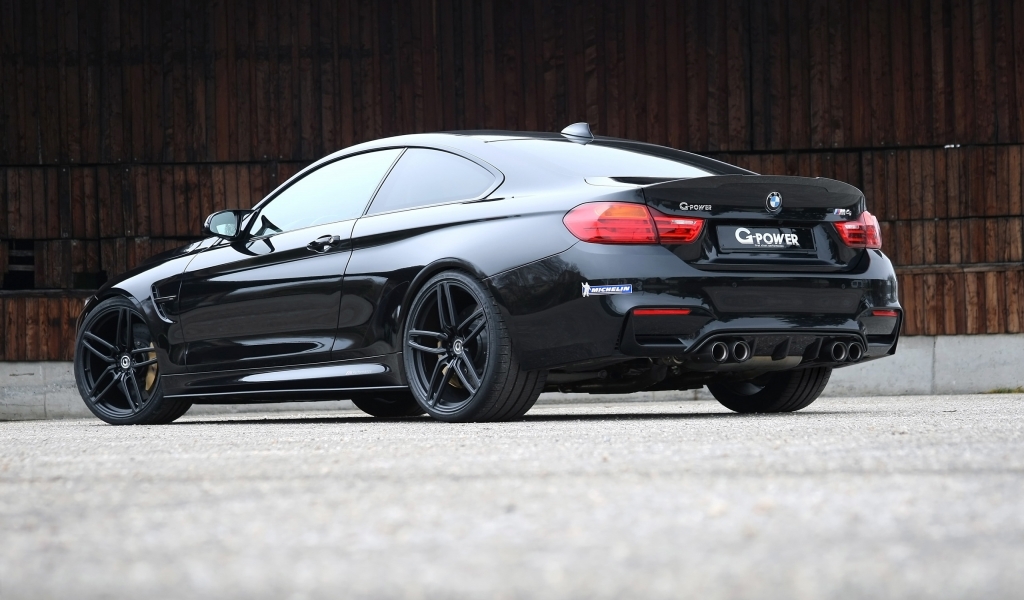 Black BMW M4 G-Power 2014 Rear for 1024 x 600 widescreen resolution