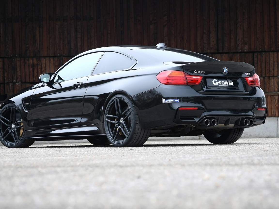 Black BMW M4 G-Power 2014 Rear for 1152 x 864 resolution
