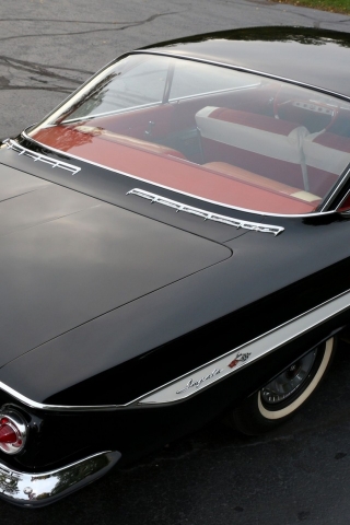 Black Chevrolet Impala 1961 for 320 x 480 iPhone resolution