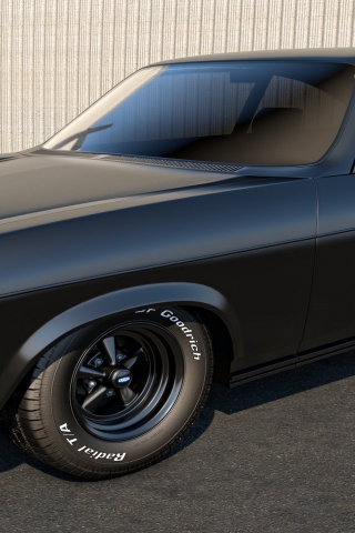 Black Chevrolet Vega for 320 x 480 iPhone resolution