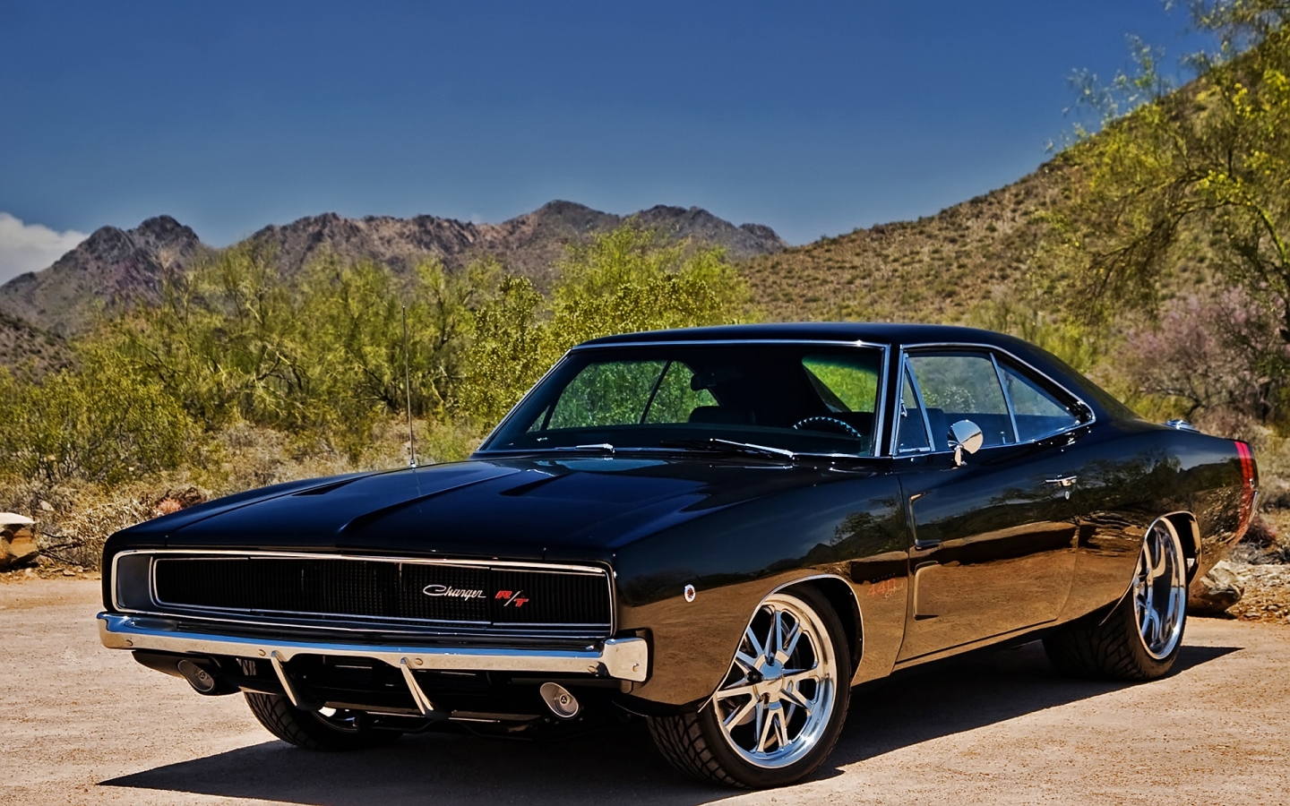 Black Dodge Charger RT for 1440 x 900 widescreen resolution