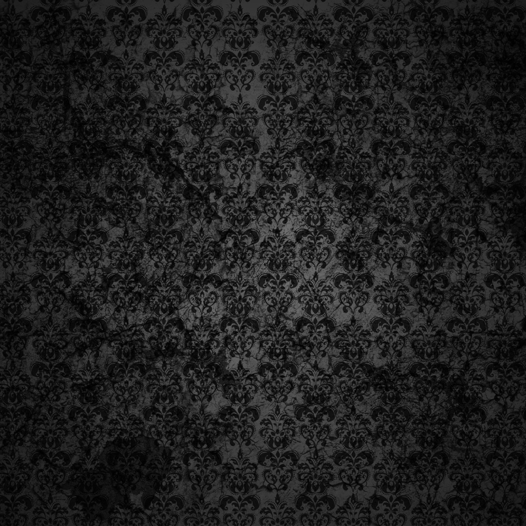 Black Floral Grunge for 1024 x 1024 iPad resolution