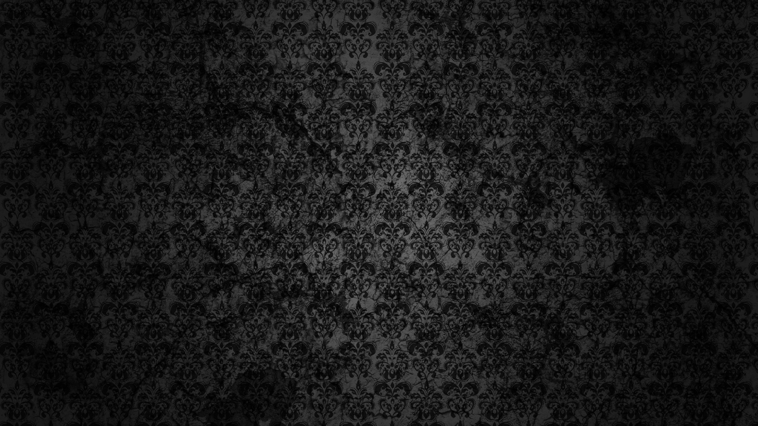 Black Floral Grunge for 1536 x 864 HDTV resolution