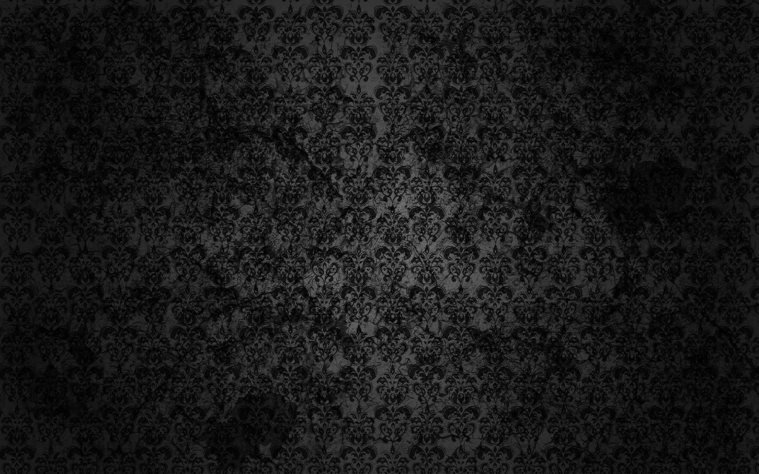 Black Floral Grunge for 2560 x 1600 widescreen resolution