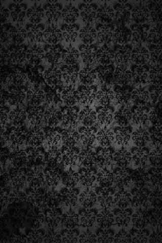 Black Floral Grunge for 320 x 480 iPhone resolution