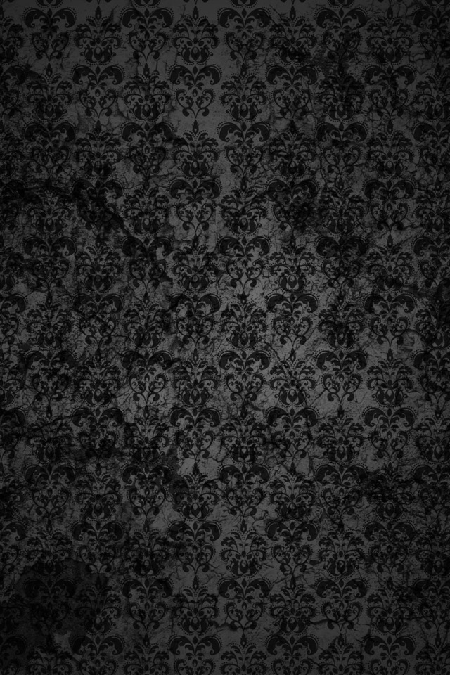 Black Floral Grunge for 640 x 960 iPhone 4 resolution