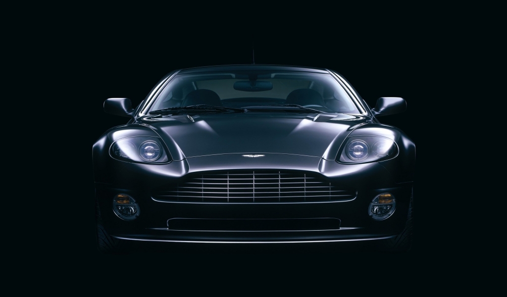 Black Front Aston Martin Vanquish for 1024 x 600 widescreen resolution