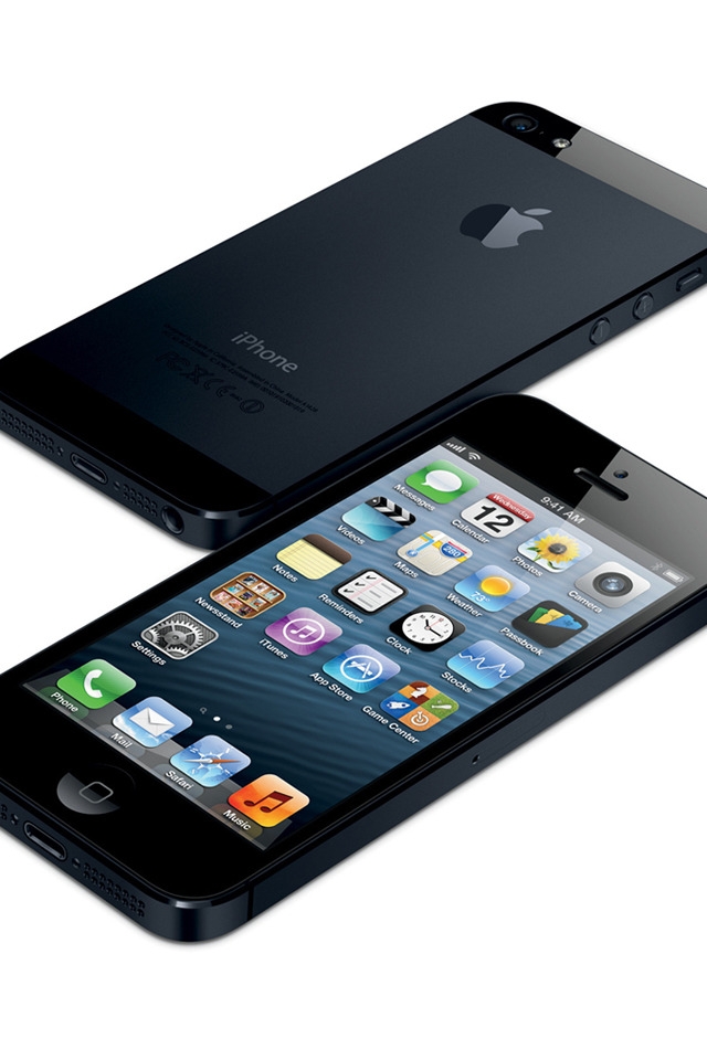 Black iPhone 5 for 640 x 960 iPhone 4 resolution