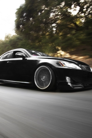 Black Lexus IS 250 for 320 x 480 iPhone resolution