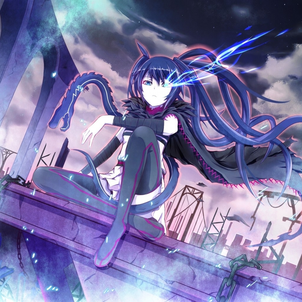 Black Rock Shooter Blue Eye Flame for 1024 x 1024 iPad resolution