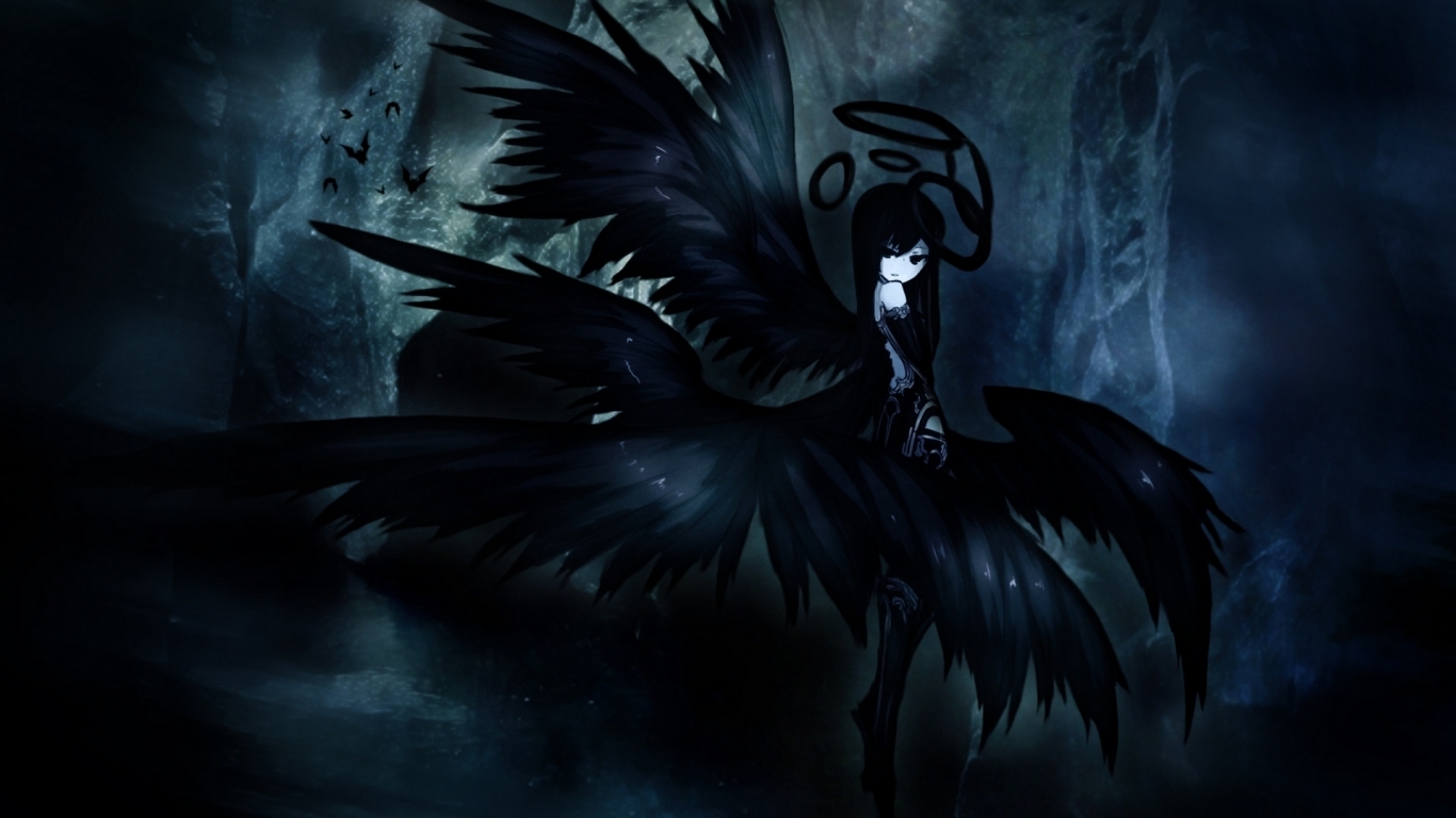 Black Rock Shooter Character for 1366 x 768 HDTV resolution