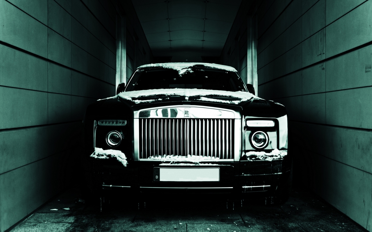Black Rolls Royce Phantom Coupe for 1280 x 800 widescreen resolution