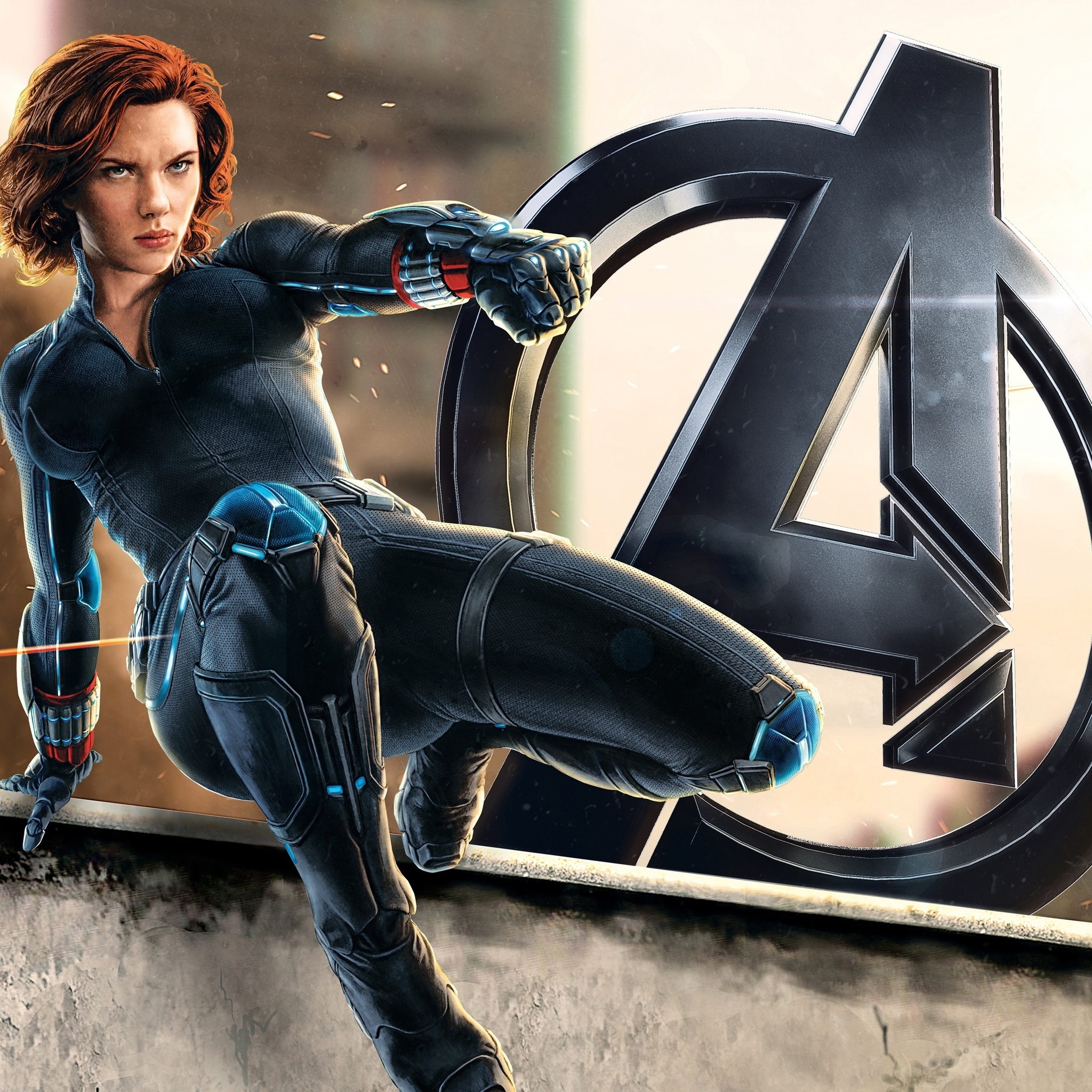 Black Widow Avengers 2 for 2048 x 2048 New iPad resolution