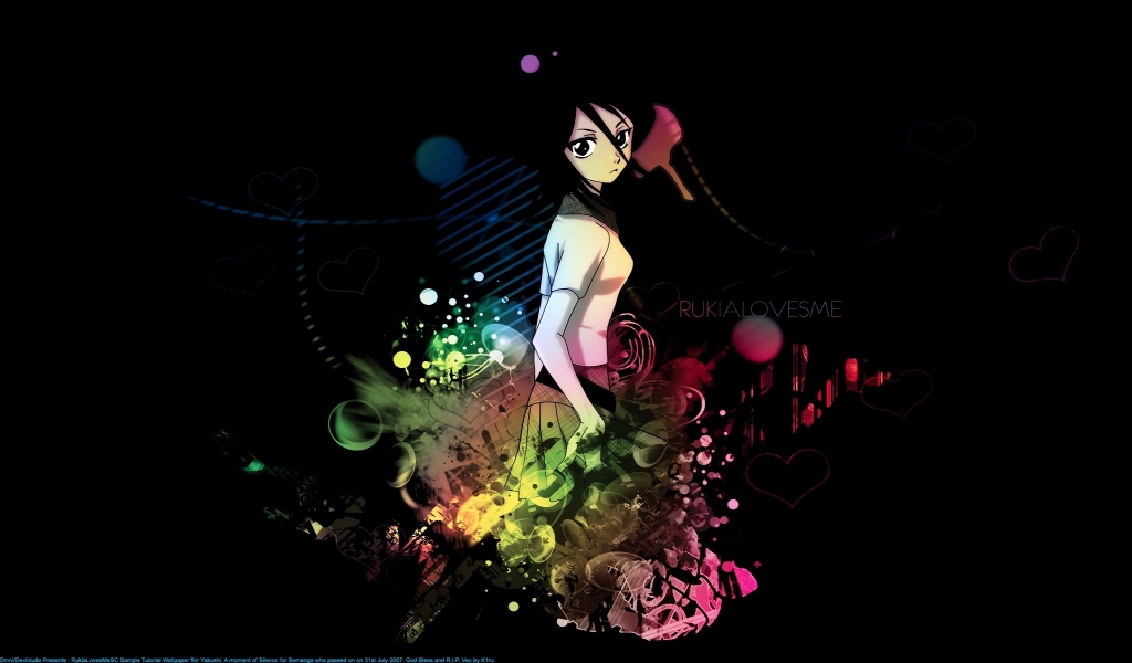 Bleach Rukia for 1024 x 600 widescreen resolution