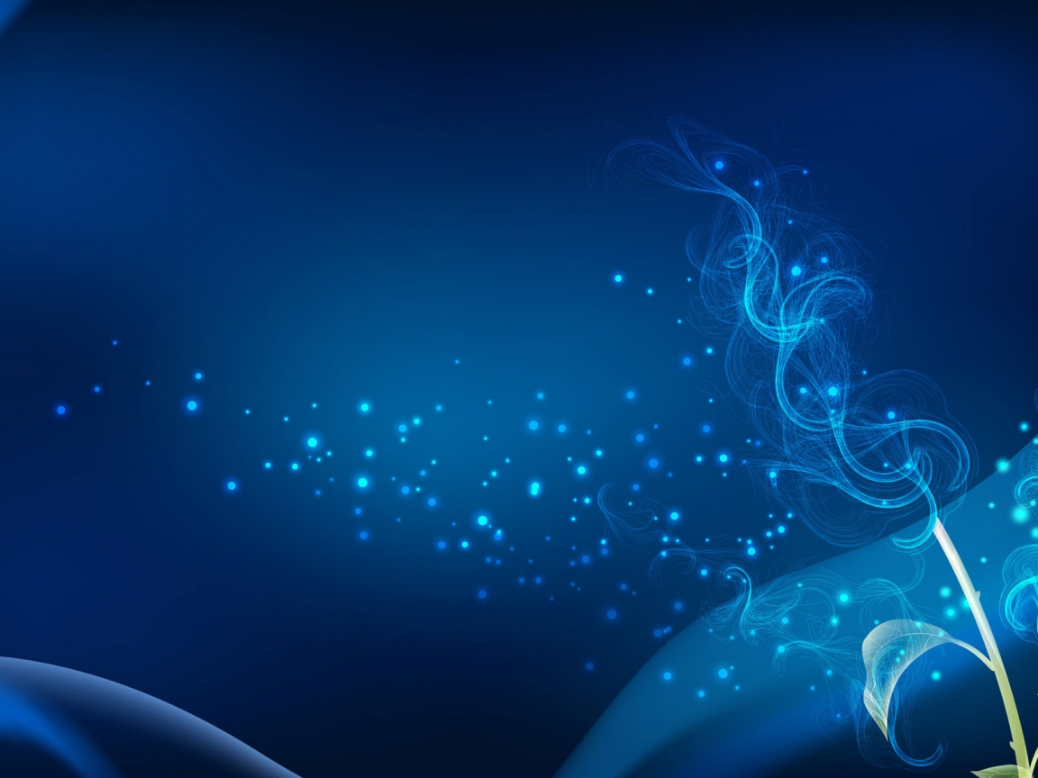 Blue Abstract Fractal for 1152 x 864 resolution