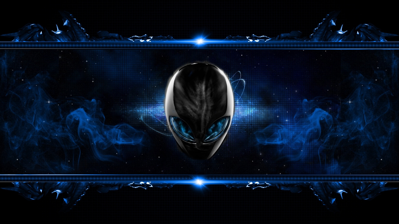Blue Alien for 1366 x 768 HDTV resolution
