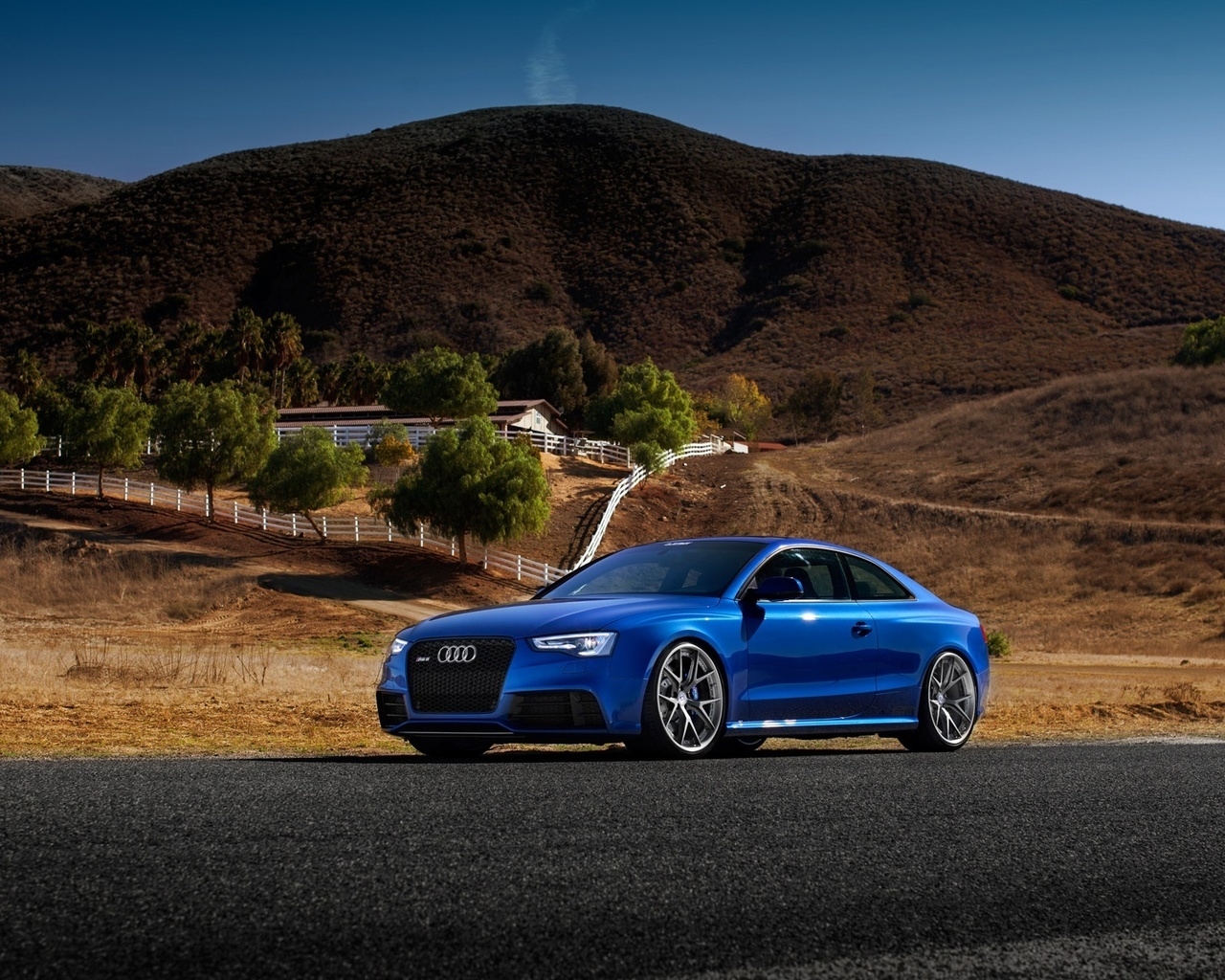 Blue Audi RS5 Sport Car for 1280 x 1024 resolution
