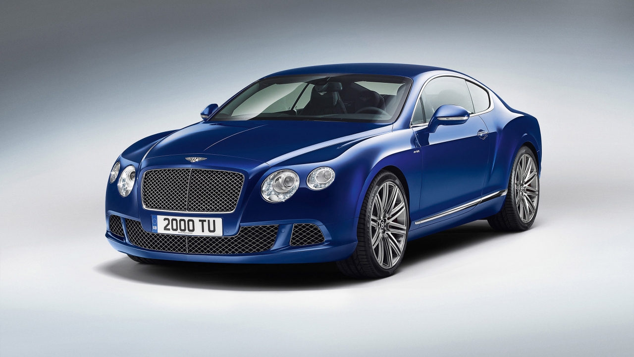 Blue Bentley Continental GT for 1280 x 720 HDTV 720p resolution