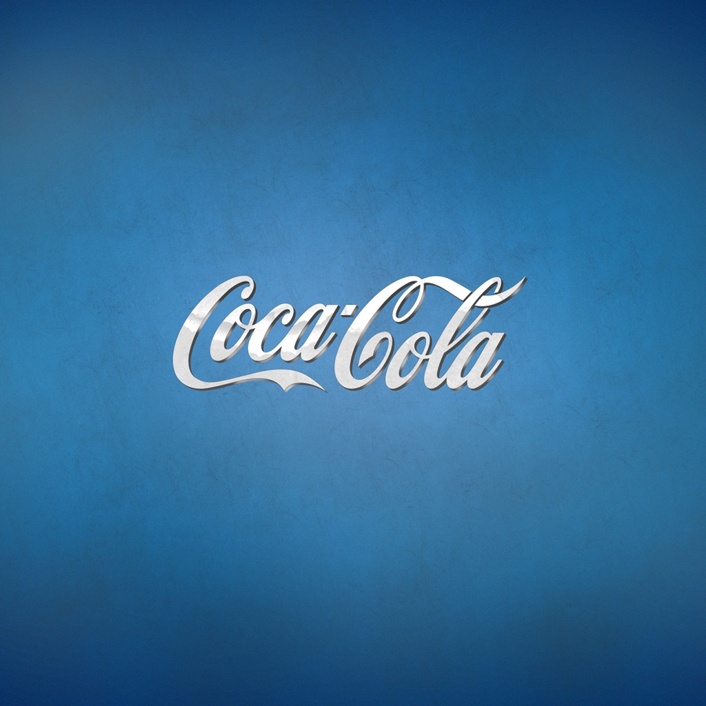 Blue Coca Cola for 1024 x 1024 iPad resolution