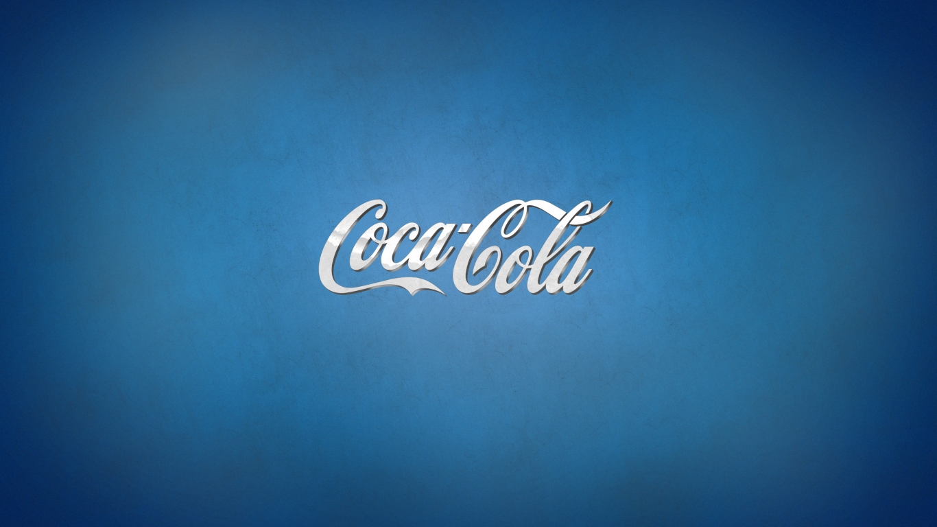 Blue Coca Cola for 1366 x 768 HDTV resolution
