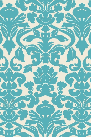 Blue Damask for 320 x 480 iPhone resolution
