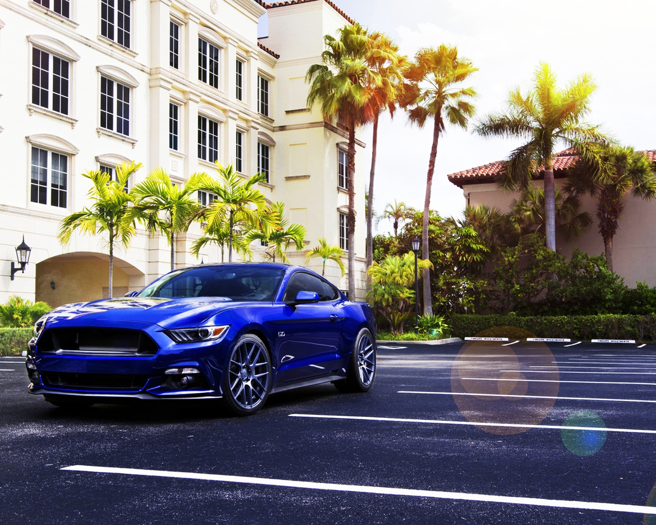 Blue Ford Mustang 2015 for 1280 x 1024 resolution