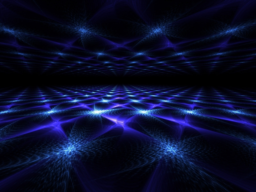 Blue Fractal Mirror for 1024 x 768 resolution