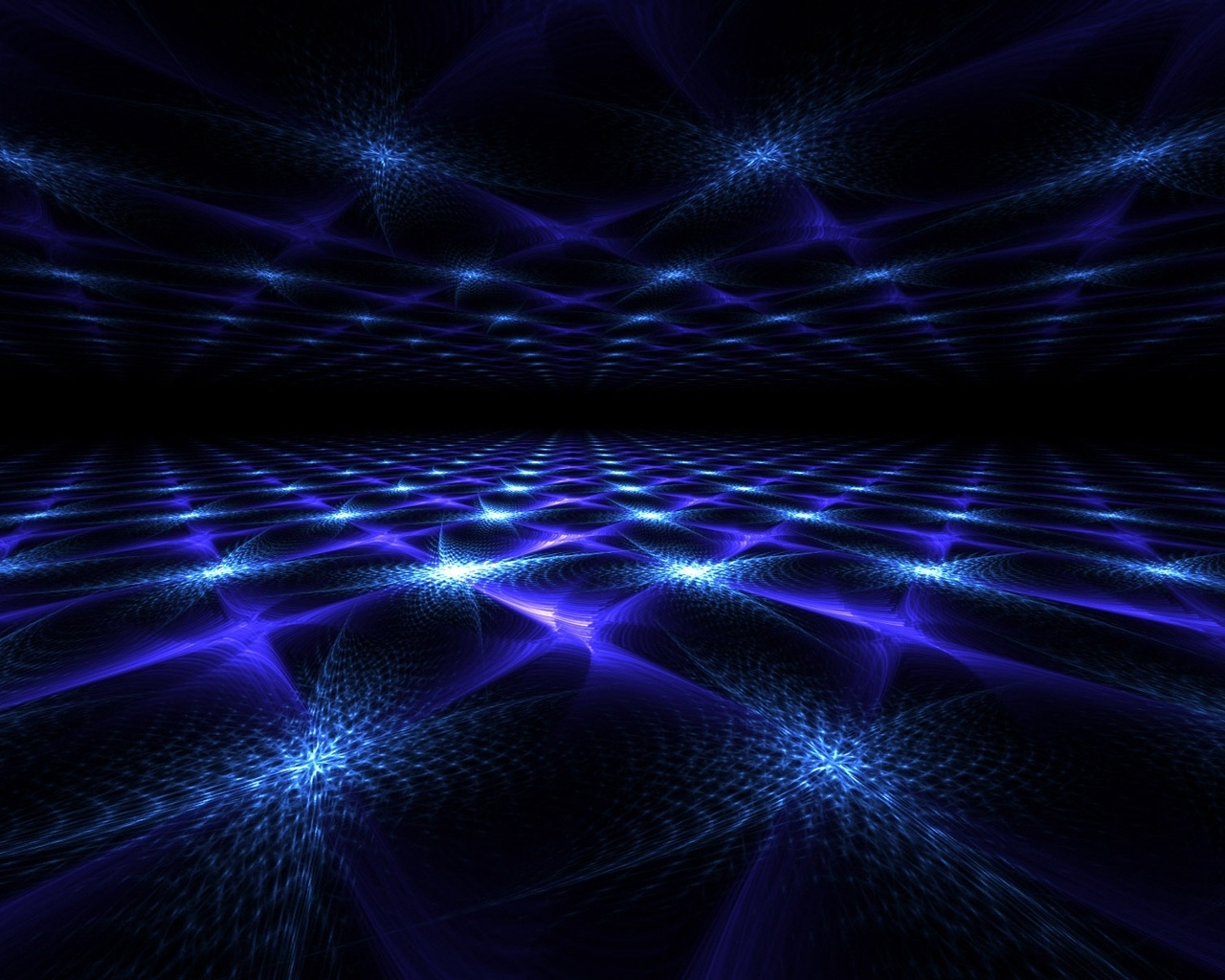 Blue Fractal Mirror for 1280 x 1024 resolution