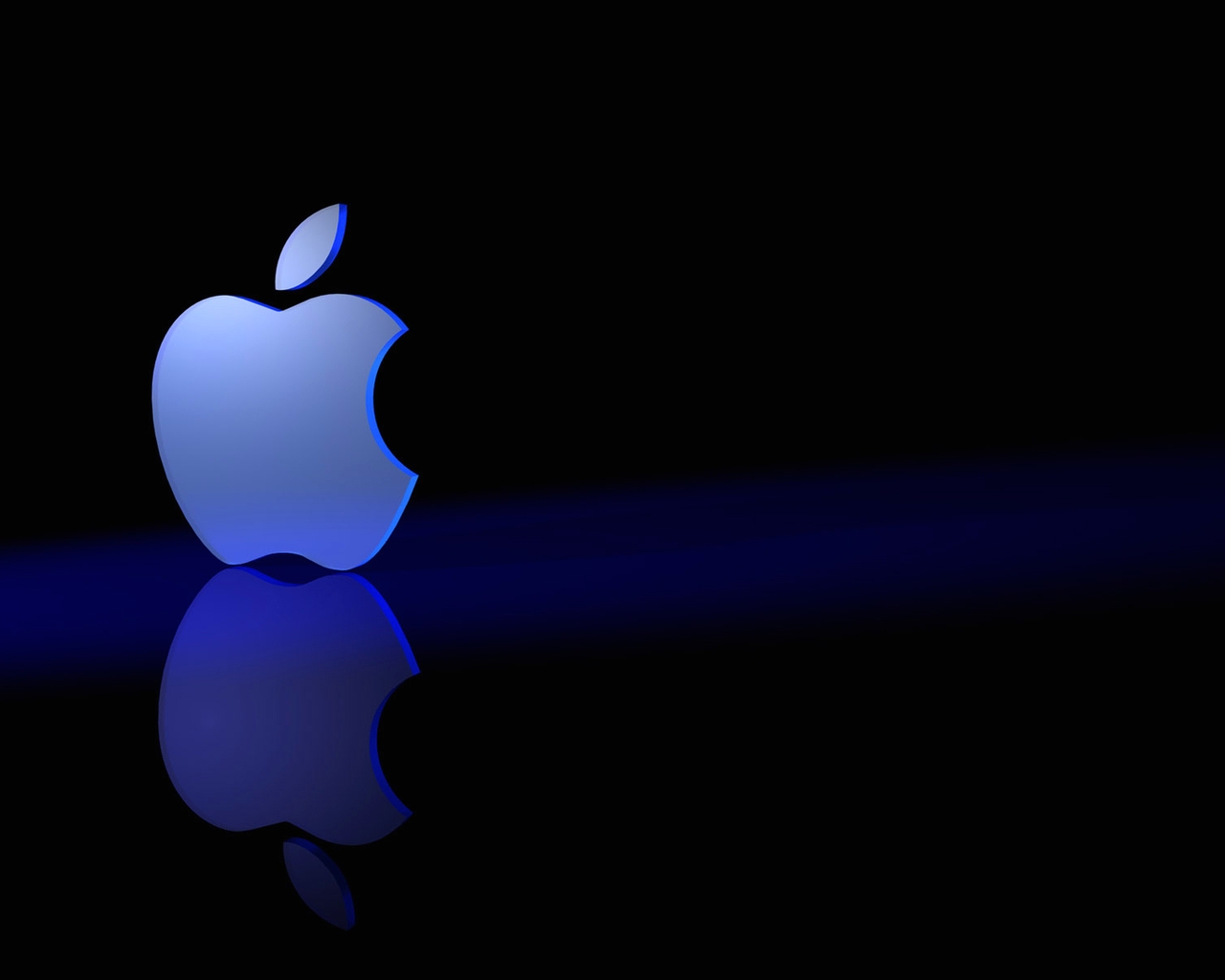 Blue Gradient Apple Logo for 1280 x 1024 resolution