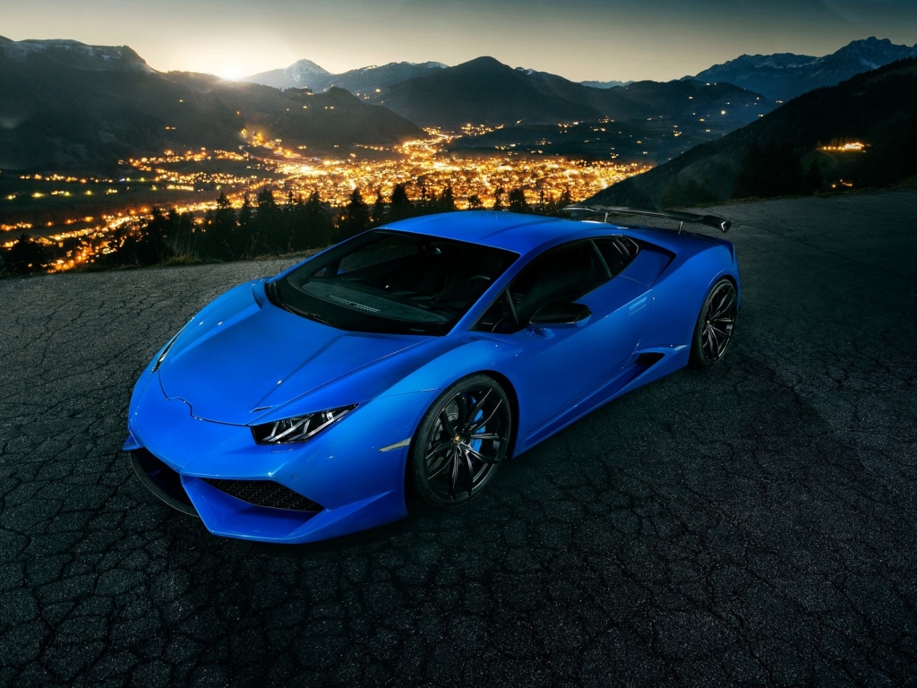 Blue Lamborghini Huracan for 1024 x 768 resolution