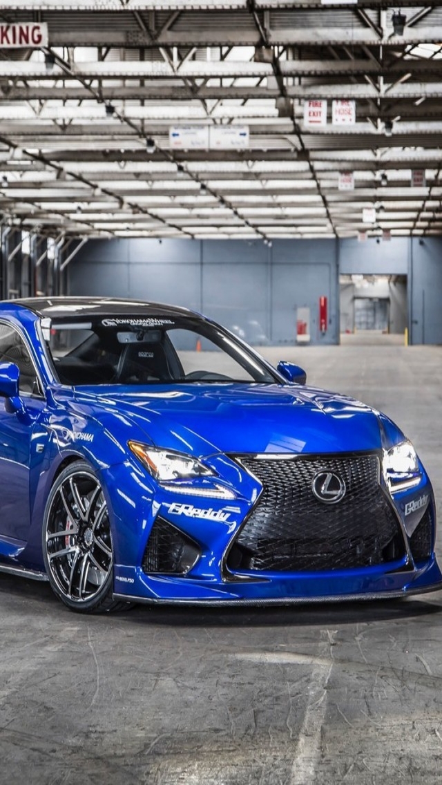 Blue Lexus RC F for 640 x 1136 iPhone 5 resolution