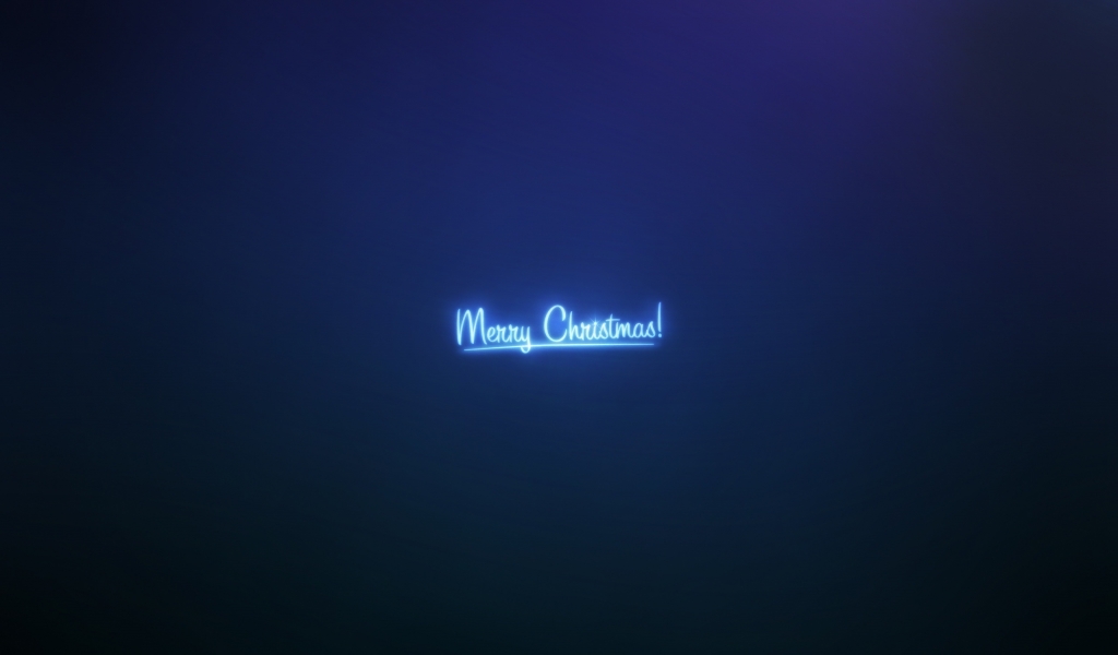 Blue Merry Christmas for 1024 x 600 widescreen resolution