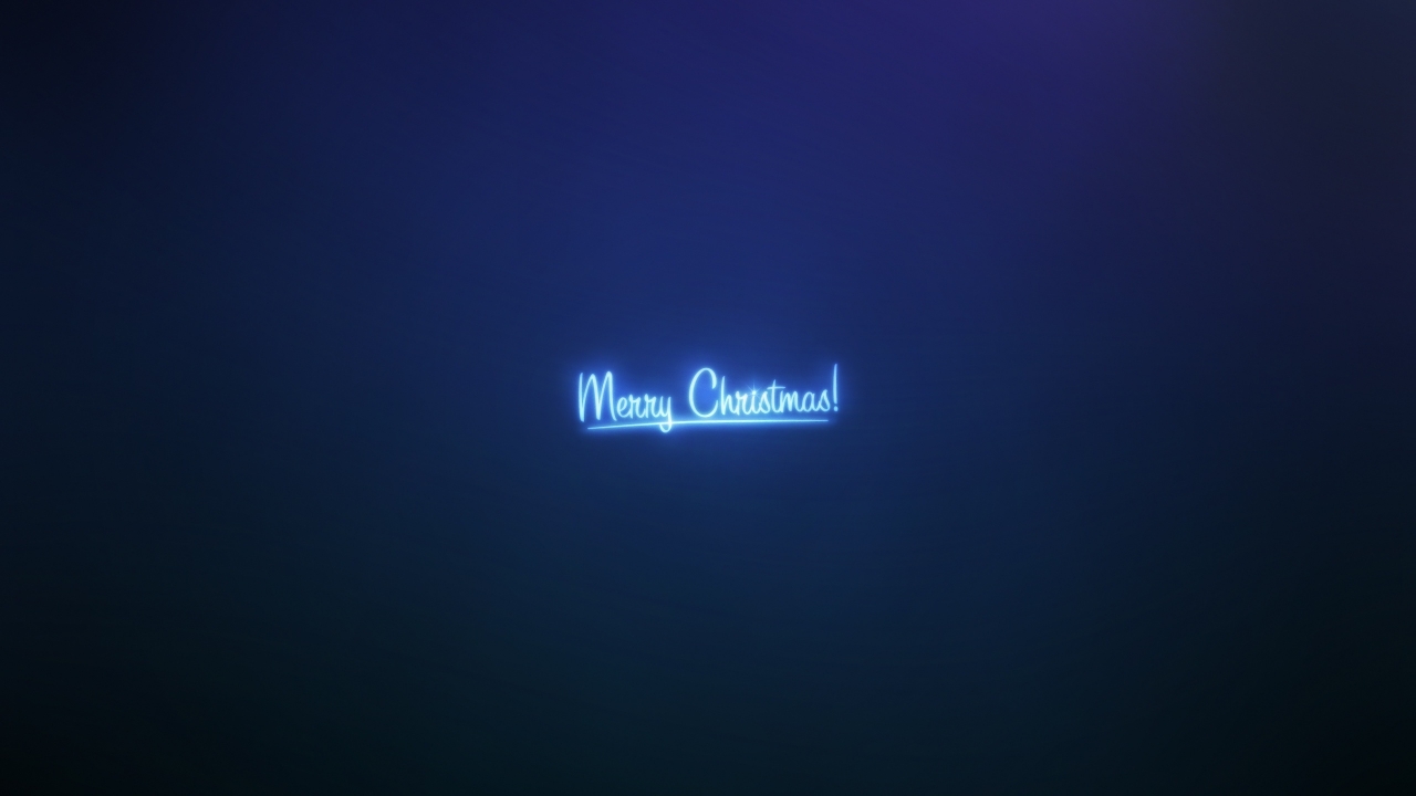 Blue Merry Christmas for 1280 x 720 HDTV 720p resolution