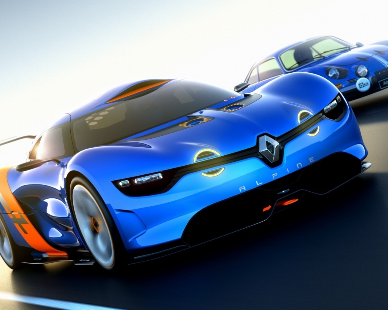 Blue Renault Alpine for 1280 x 1024 resolution