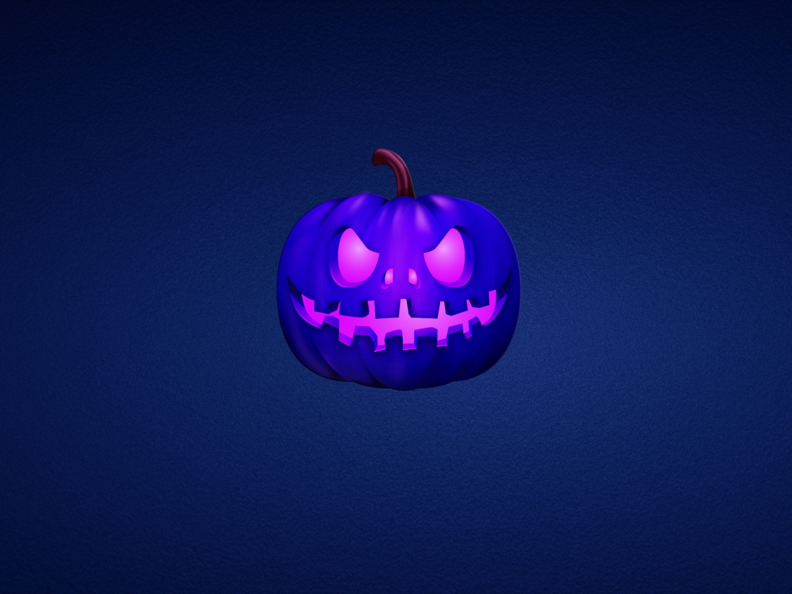 Blue Scary Pumpkin for 1152 x 864 resolution