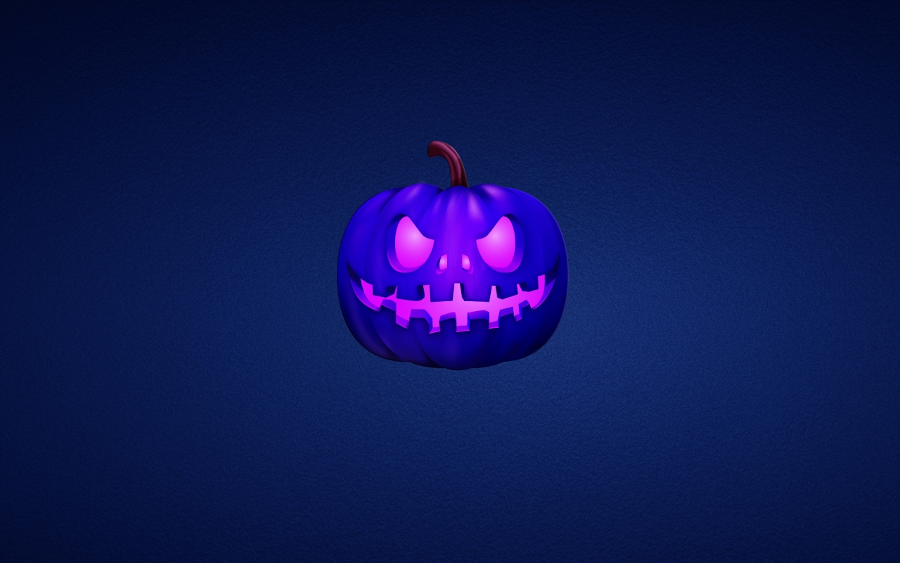 Blue Scary Pumpkin for 1280 x 800 widescreen resolution