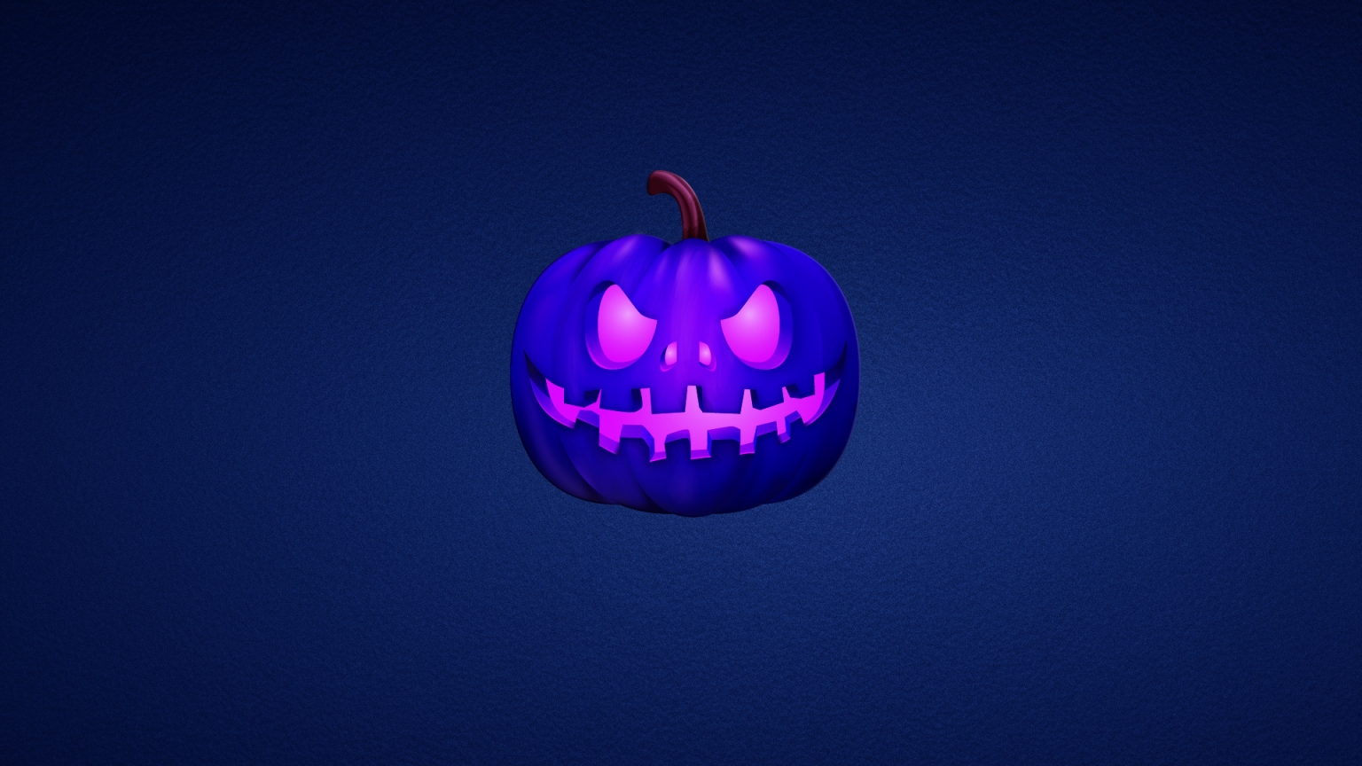 Blue Scary Pumpkin for 1536 x 864 HDTV resolution