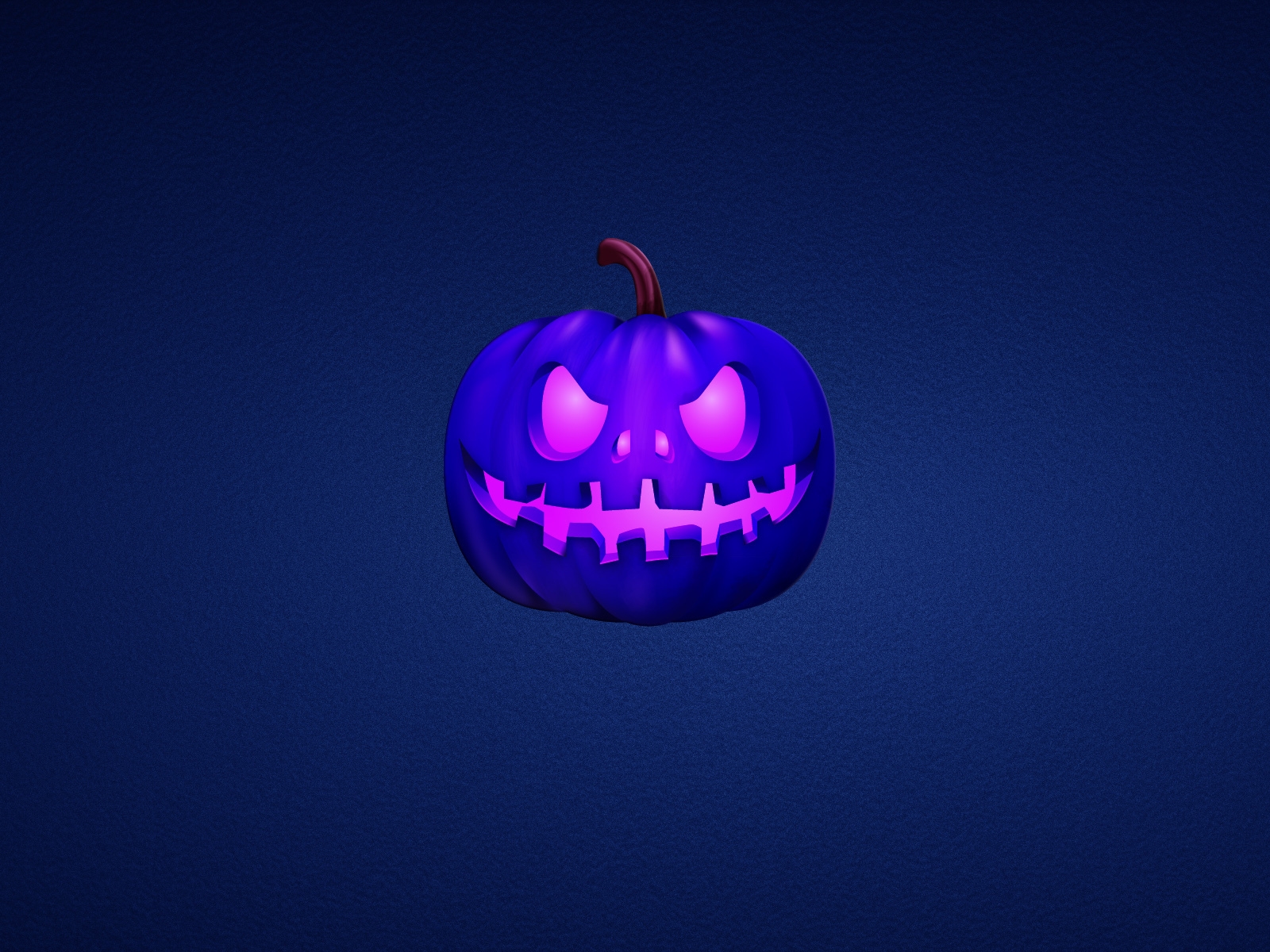 Blue Scary Pumpkin for 1600 x 1200 resolution