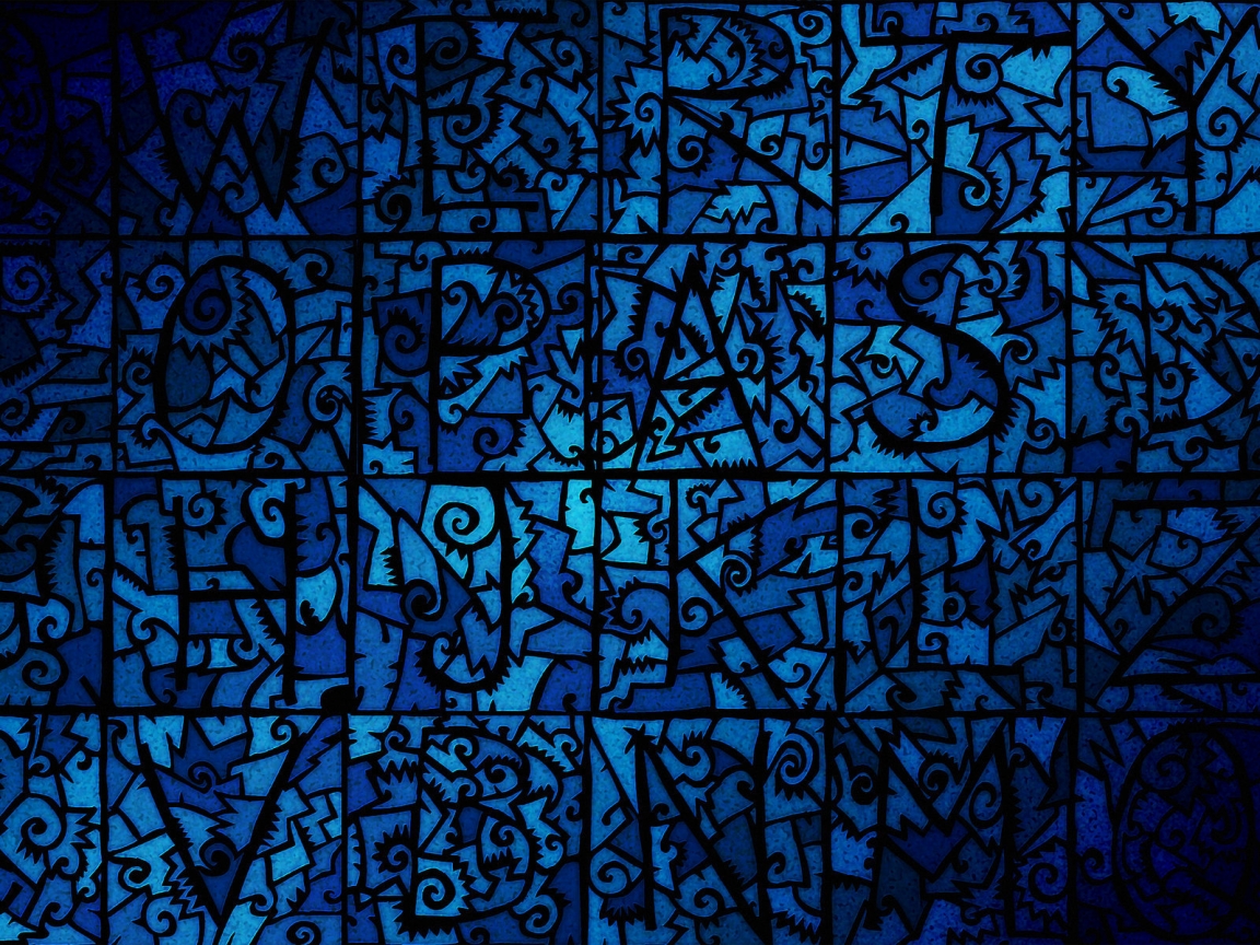 Blue Stained Glass for 1152 x 864 resolution