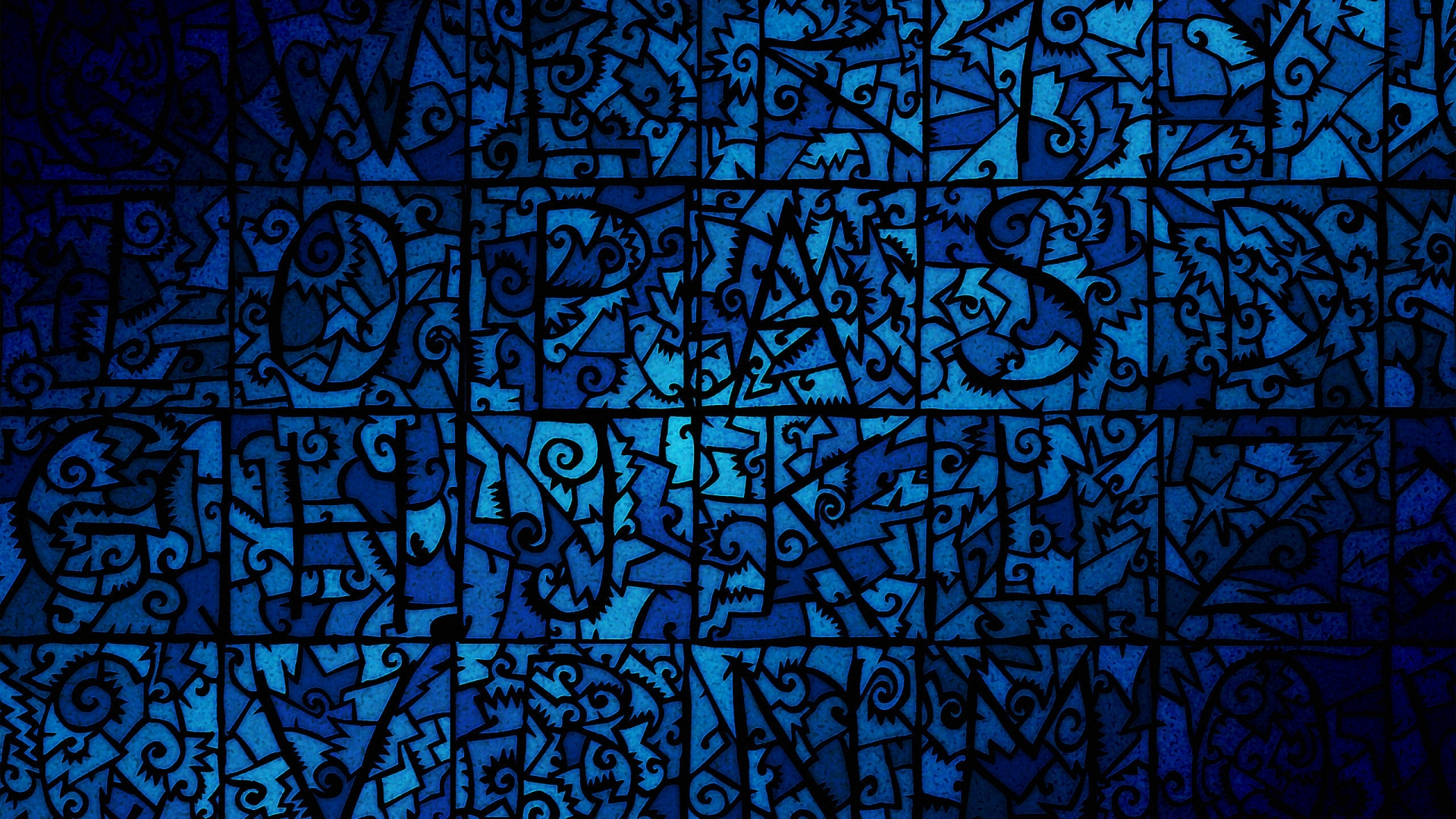 Blue Stained Glass for 1920 x 1080 HDTV 1080p resolution