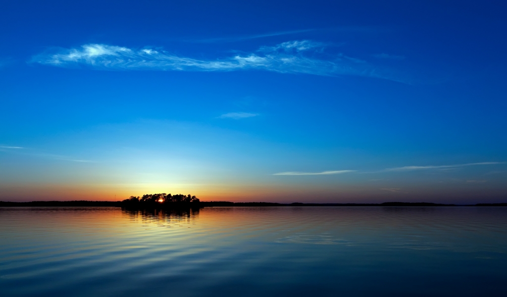 Blue Sunset for 1024 x 600 widescreen resolution