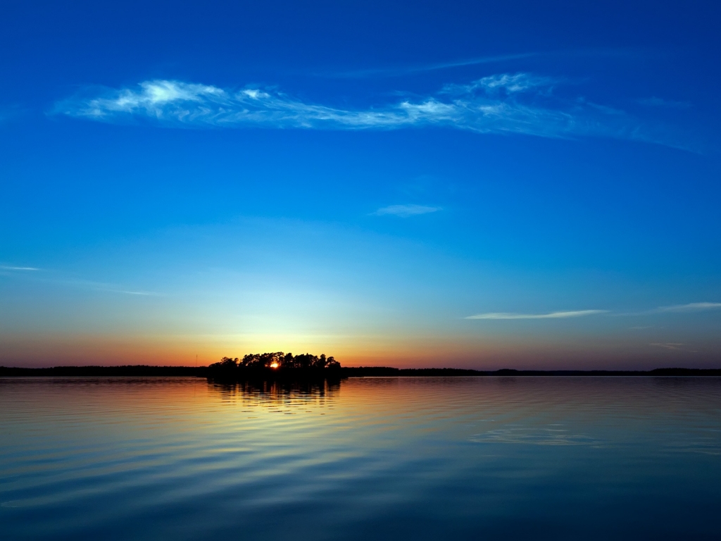 Blue Sunset for 1024 x 768 resolution